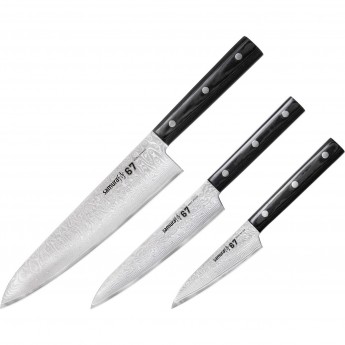 Набор из 3-х ножей SAMURA 67 DAMASCUS SD67-0220M Набор из 3-х ножей SAMURA 67 DAMASCUS SD67-0220M